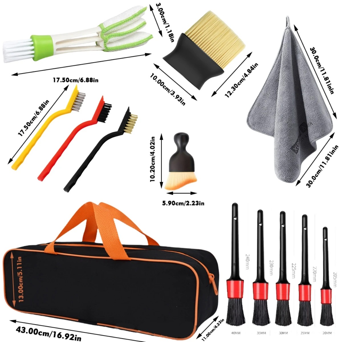 1–15 sztuk – uniwersalny zesta – Dirt Brush Interior recenzja i cena
